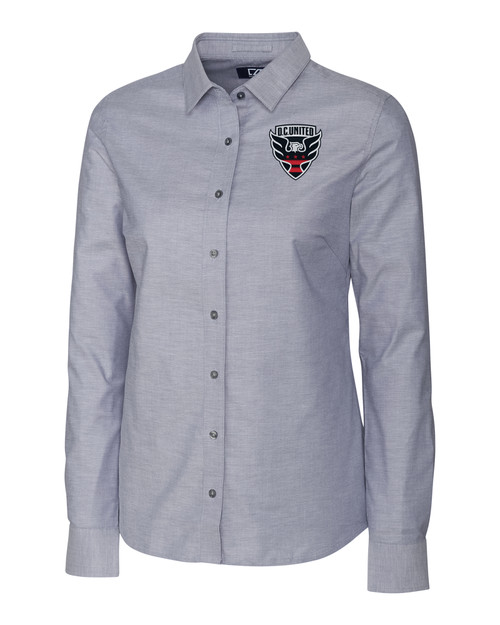D.C. United Cutter & Buck Stretch Oxford Womens Long Sleeve Dress Shirt