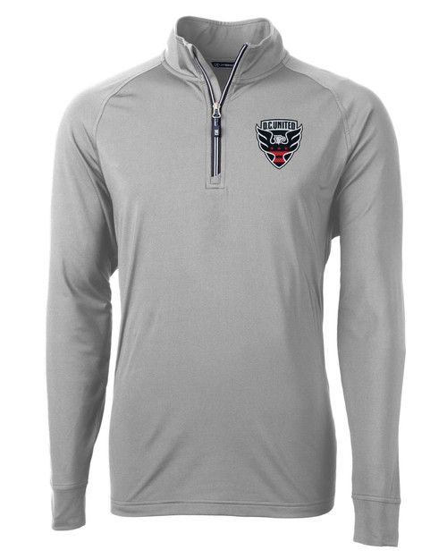 D.C. United Cutter & Buck Adapt Eco Knit Stretch Recycled Mens Quarter Zip Pullover