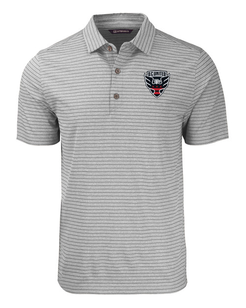 D.C. United Cutter & Buck Forge Eco Heather Stripe Stretch Recycled Mens Big & Tall Polo