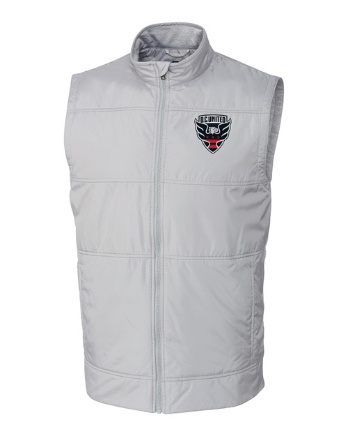 D.C. United Cutter & Buck Stealth Hybrid Quilted Mens Big and Tall Windbreaker Vest