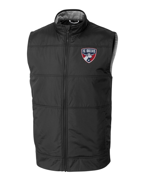 FC Dallas Cutter & Buck Stealth Hybrid Quilted Mens Big and Tall Windbreaker Vest