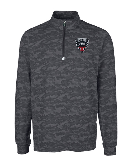 D.C. United Cutter & Buck Traverse Stretch Eco Camo Print Quarter Zip Mens Pullover
