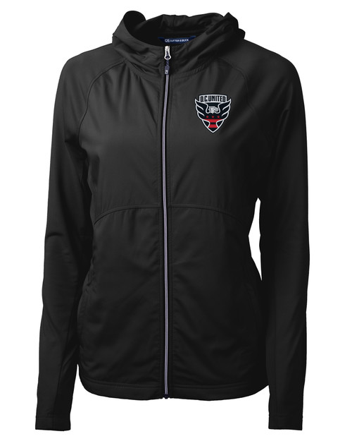D.C. United Cutter & Buck Adapt Eco Knit Hybrid Recycled Womens Full Zip Jacket