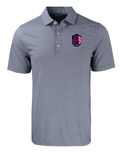 St. Louis City SC Cutter & Buck Forge Eco Double Stripe Stretch Recycled Mens Big &Tall Polo