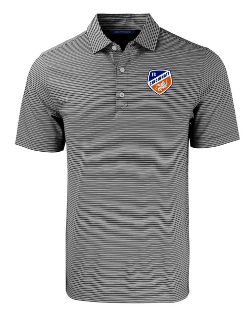 FC Cincinnati Cutter & Buck Forge Eco Double Stripe Stretch Recycled Mens Big &Tall Polo