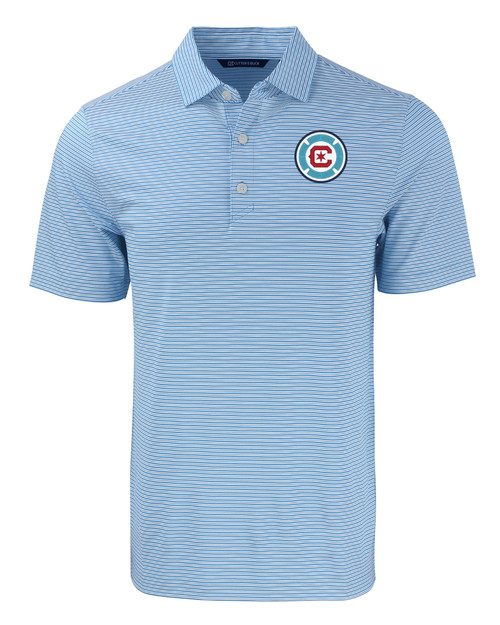 Chicago Fire FC Cutter & Buck Forge Eco Double Stripe Stretch Recycled Mens Big &Tall Polo