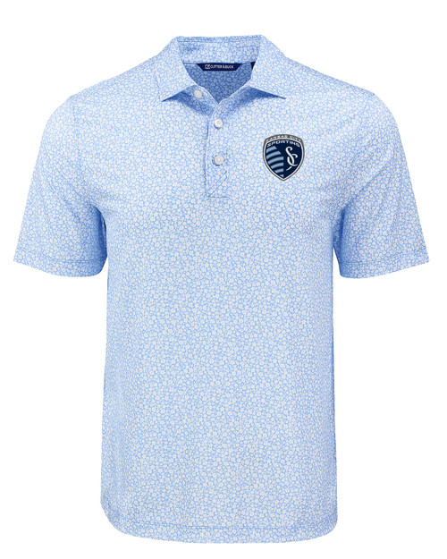 Sporting Kansas City Cutter & Buck Pike Eco Flora Print Recycled Mens Big & Tall Polo