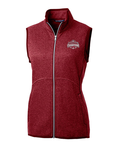 Ohio State Buckeyes 2024 CFP National Champions Cutter & Buck Mainsail Sweater Knit Womens Full Zip Vest