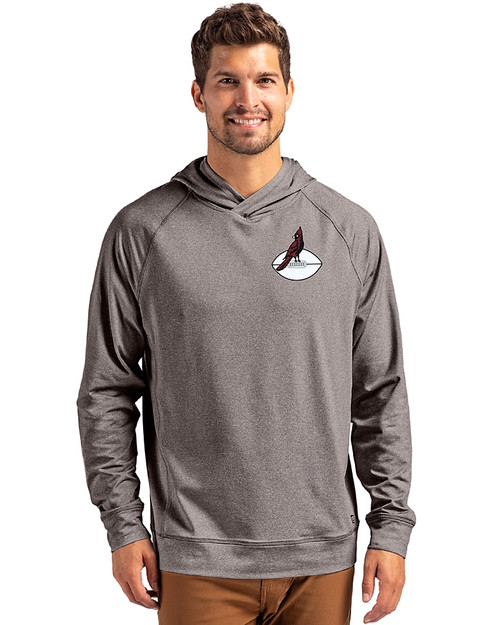 Arizona Cardinals Historic Cutter & Buck Adapt Knit Recycled Mens Heathered Hooded Pullover