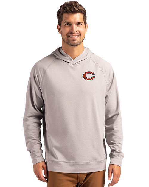 Chicago Bears - Cutter & Buck Adapt Knit Recycled Mens Heathered Hooded Pullover