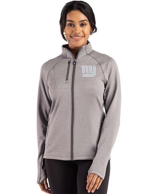 New York Giants Cutter & Buck Peshastin Fleece Recycled Womens Full Zip Jacket