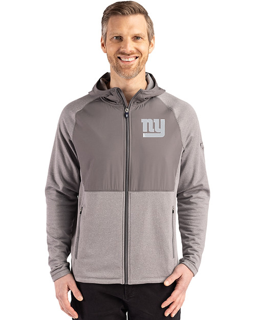 New York Giants Mono Cutter & Buck Peshastin Fleece Recycled Mens Hybrid Jacket