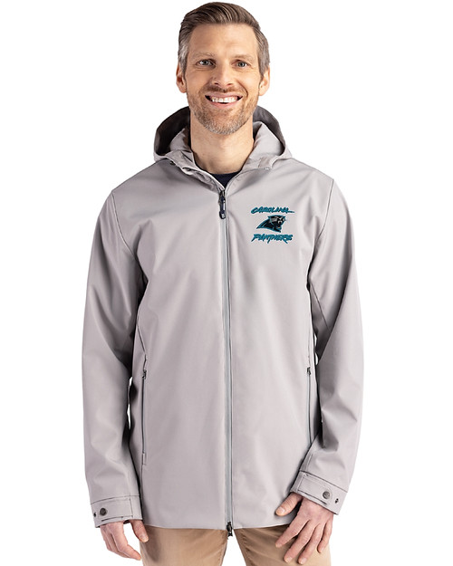 Carolina Panthers Historic Cutter & Buck Camano Everyday Stretch Recycled Mens Water Resistant Jacket