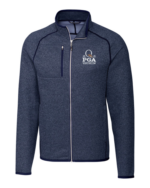 2025 PGA Championship Collection Cutter & Buck Mainsail Sweater-Knit Mens Full Zip Jacket