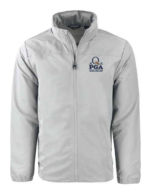 2025 PGA Championship Collection Cutter & Buck Charter Eco Knit Recycled Big & Tall Full-Zip Jacket