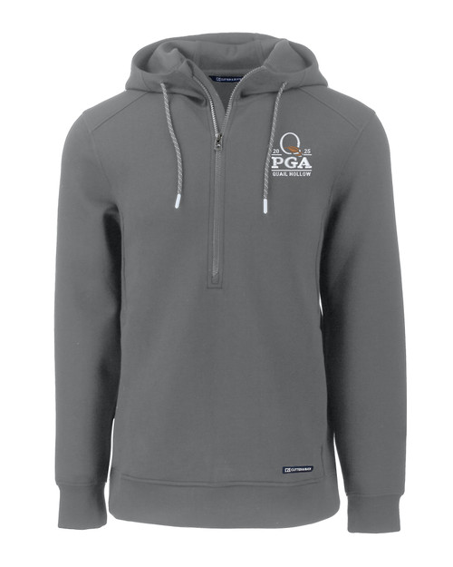 2025 PGA Championship Collection Cutter & Buck Roam Eco Half Zip Recycled Mens Hooded Pullover