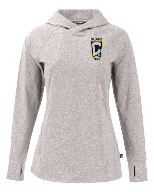 Columbus Crew Cutter & Buck Adapt Knit Recycled Womens Heathered Hooded Pullover