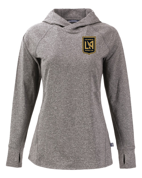 LAFC Cutter & Buck Adapt Knit Recycled Womens Heathered Hooded Pullover