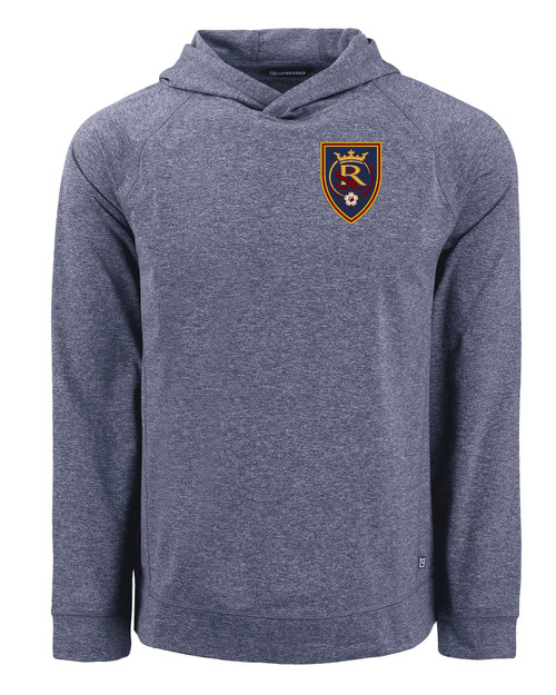 Real Salt Lake Cutter & Buck Adapt Knit Recycled Mens Heathered Hooded Pullover