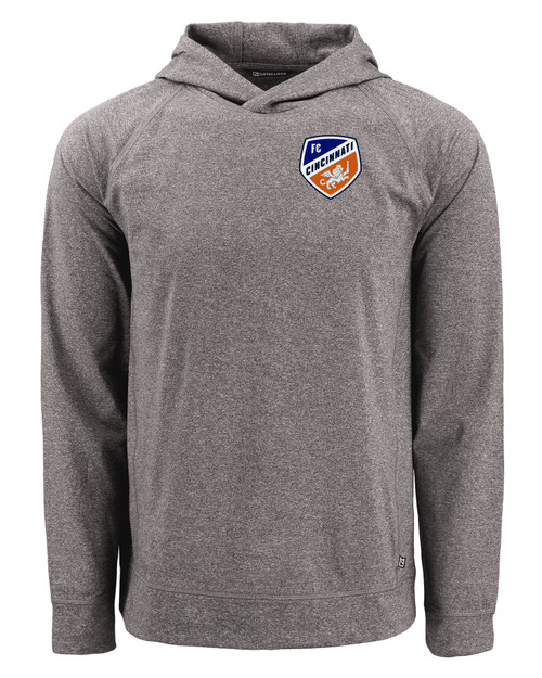 FC Cincinnati Cutter & Buck Adapt Knit Recycled Mens Heathered Hooded Pullover