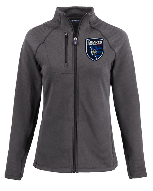 San Jose Earthquakes Cutter & Buck Peshastin Fleece Recycled Womens Full Zip Jacket