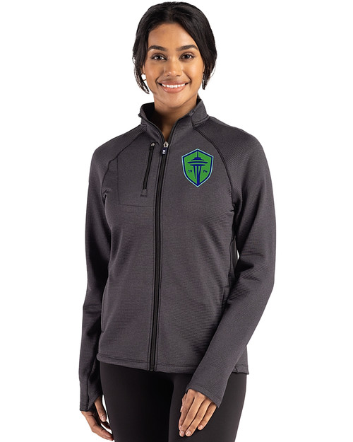 Seattle Sounders FC Cutter & Buck Peshastin Fleece Recycled Womens Full Zip Jacket