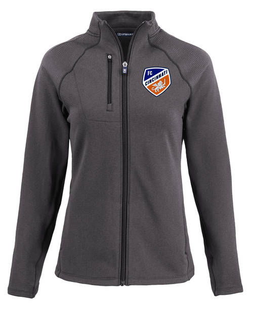 FC Cincinnati Cutter & Buck Peshastin Fleece Recycled Womens Full Zip Jacket