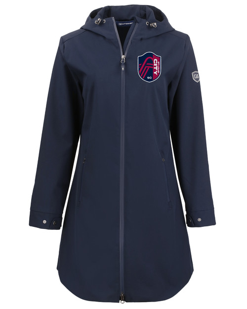 St. Louis City SC Cutter & Buck Camano Everyday Stretch Recycled Womens Water Resistant Jacket