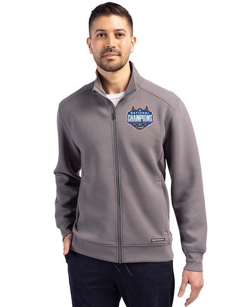 Florida Gators 2025 NCAA Men's Basketball National Champions Cutter & Buck Roam Eco Recycled Full Zip Mens Jacket