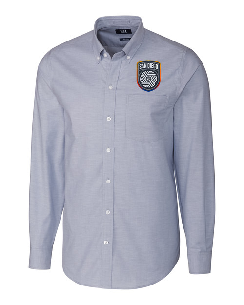 San Diego FC Cutter & Buck Stretch Oxford Mens Big and Tall Long Sleeve Dress Shirt