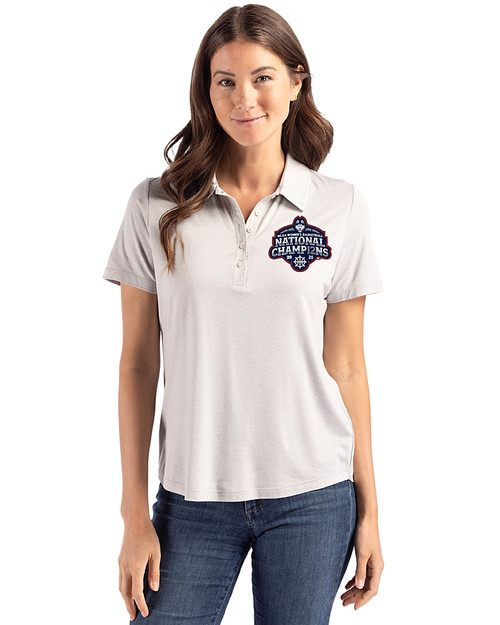 UConn Huskies 2025 NCAA Women's Basketball National Champions Cutter & Buck Coastline Epic Comfort Recycled Womens Polo