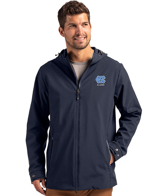 North Carolina Tar Heels Alumni Cutter & Buck Camano Everyday Stretch Recycled Mens Water Resistant Jacket