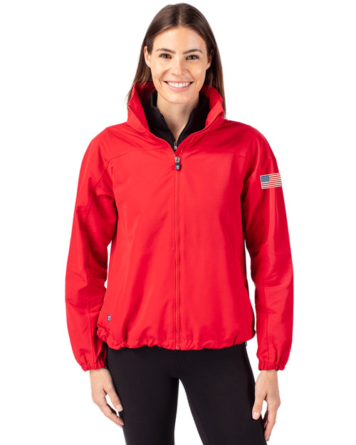 Patriotic Cutter & Buck Charter Eco Recycled Womens Full-Zip Jacket