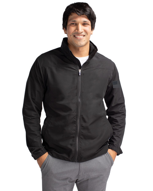 Patriotic Mono Cutter & Buck Charter Eco Recycled Mens Full-Zip Jacket