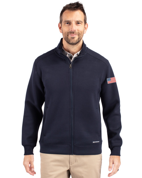 Patriotic Cutter & Buck Roam Eco Recycled Full Zip Mens Jacket