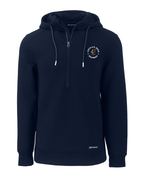 2025 U.S. Open Cutter & Buck Roam Eco Half Zip Recycled Mens Hooded Pullover