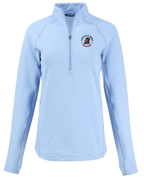 2025 U.S. Open Cutter & Buck Peshastin Fleece Recycled Womens Half Zip Pullover