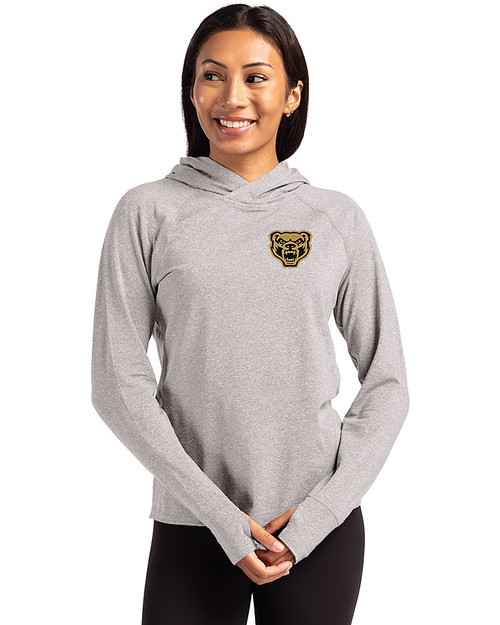 Oakland Golden Grizzlies Cutter & Buck Adapt Knit Recycled Womens Heathered Hooded Pullover