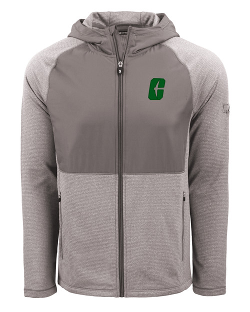 Charlotte 49ers Cutter & Buck Peshastin Fleece Recycled Mens Hybrid Jacket
