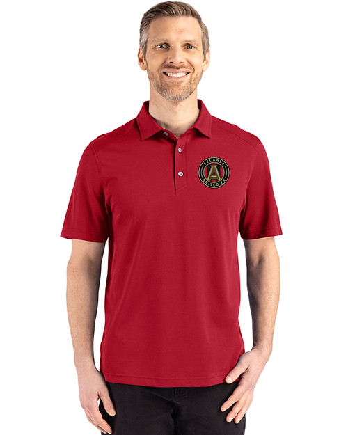 Atlanta United FC - Cutter & Buck Advantage Refresh Epic Confidence Recycled Mens Big & Tall Tri-Blend Pique Polo