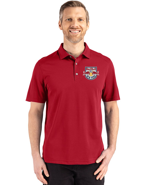 New York Red Bulls Cutter & Buck Advantage Refresh Epic Confidence Recycled Mens Tri-Blend Pique Polo
