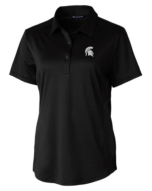 Michigan State Spartans Cutter & Buck Prospect Eco Textured Stretch Recycled Womens Short Sleeve Polo