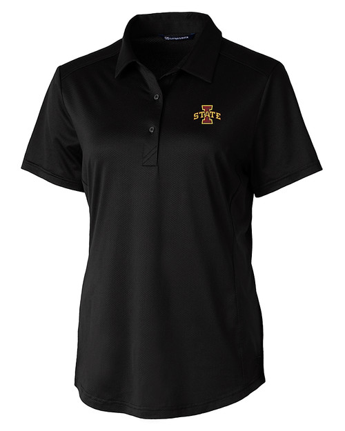 Iowa State Cyclones Cutter & Buck Prospect Eco Textured Stretch Recycled Womens Short Sleeve Polo