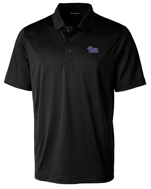 Pitt Panthers Cutter & Buck Prospect Eco Textured Stretch Recycled Mens Short Sleeve Polo