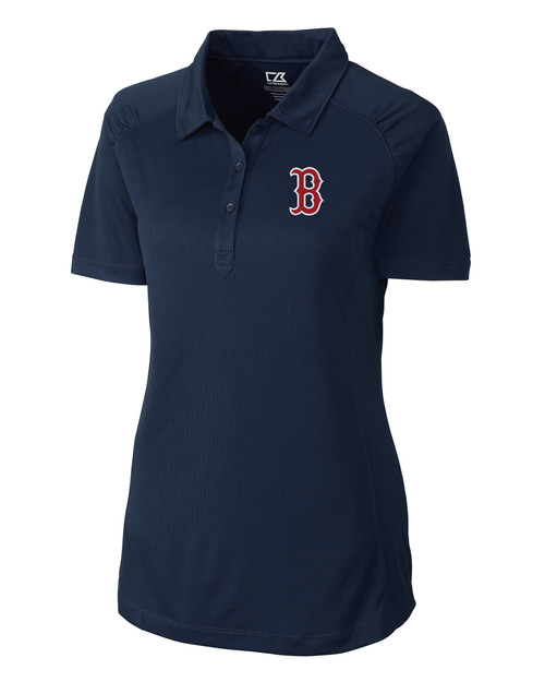 Boston Red Sox Cutter & Buck Stretch Oxford Womens Long Sleeve Dress Shirt  - Cutter & Buck