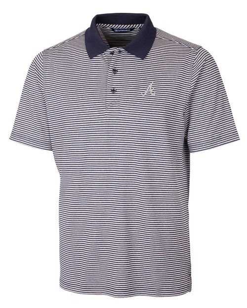 Men's Atlanta Braves Antigua White Tonal Crossover Polo