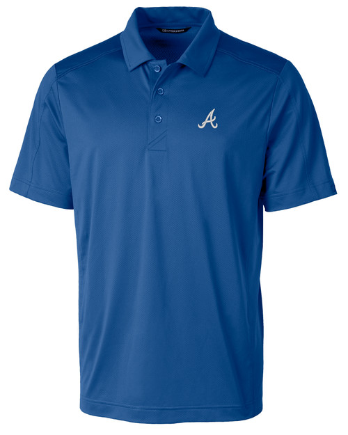 Men's Cutter & Buck Royal Atlanta Braves Cooperstown Collection Forge Tonal  Stripe DryTec Polo