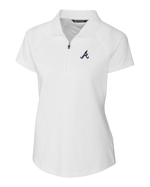 Atlanta Braves Cutter & Buck Women's Daybreak Eco Recycled V-Neck Polo -  White