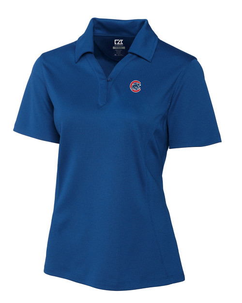 Men's Chicago Cubs Cutter & Buck Royal Prospect Textured Stretch Polo