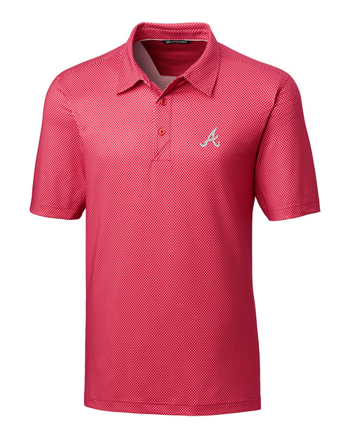 Atlanta Braves Cutter & Buck Pike Double Dot Print Stretch Mens Big and  Tall Polo - Cutter & Buck